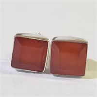 Silver Carnelian Earrings