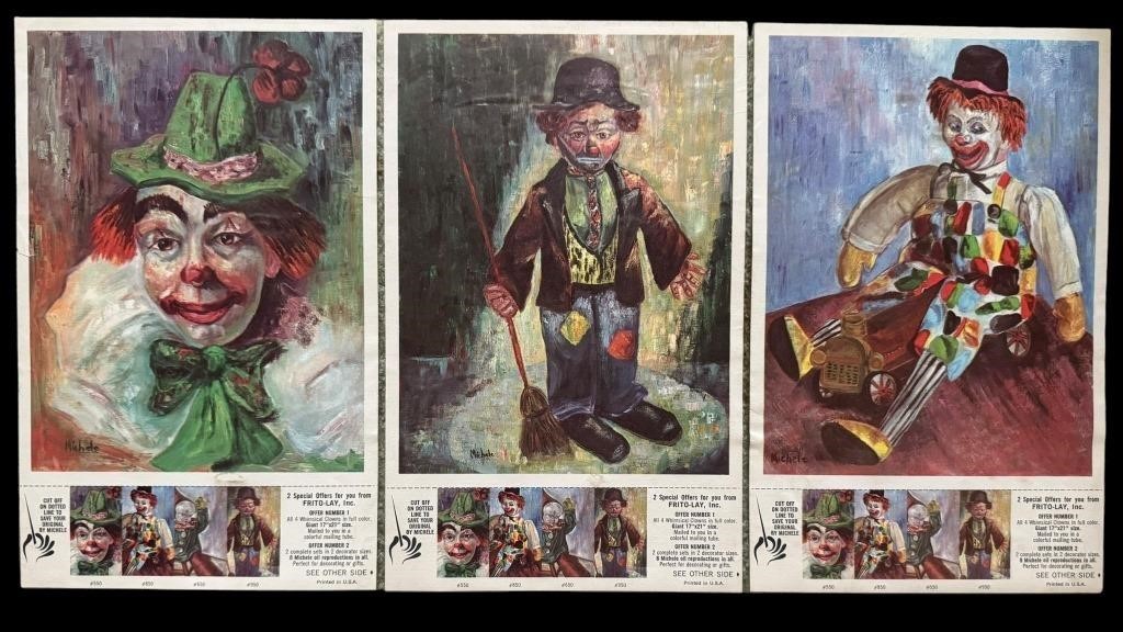 Vintage Michele Clown Prints
