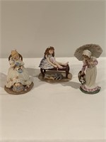 3 John Hine Porcelain Figurines