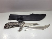 Eagle Themed Fixed Blade Knife w/ Sheath