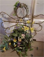 Spring angel grapevine wreath, 20" tall