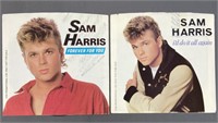 Two Sam Harris 45 Single Vinyl Records