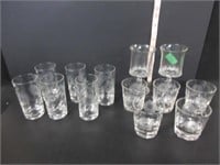 LOT OF VINTAGE CORNFLOWER PATTERN GLASSES