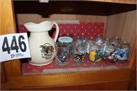 Welch's Pitcher & Collectable Glasses