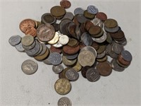 BAG OF 1.25 LBS FOREIGN COINS