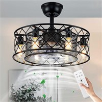 20 Inch Caged Ceiling Fan with Lights