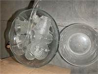 GLASS TEA SET WITH GLASS PLATES