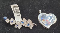 925 Broach from United Emirates & Heart Pendant