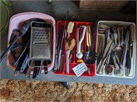 Kitchen Utensils (Grater, Forks, Knives, spoons, )