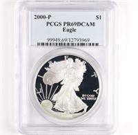 2000-P Proof Silver Eagle PCGS PR69 DCAM