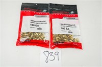 200COUNT/2BAGS OF WINCHESTER 380 ACP UNPRIMED BRAS