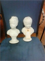 Boy and girl busts