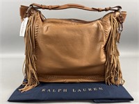 Ralph Lauren Leather Fringe Purse NWT