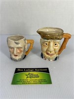 2 Ceramic Head Mugs