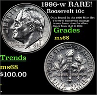 1996-w Roosevelt Dime RARE! 10c Grades GEM+++ Unc