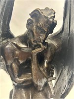 1833 Fallen Angel Bronze Statue by Jean Fenchere'