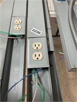 Electrical power strips- 2 sections