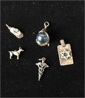 Lot of small sterling pendants