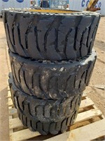 (4) 10x16.5NHS Solid Skid Steer Tires