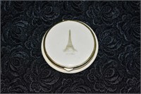 Antique Paris Eiffel Tower Compact w Mirror