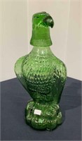 Whiskey decanter - vintage green glass eagle -