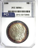 1890 Morgan PCI MS64+ Great Rim Color