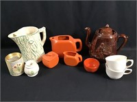 Lot of vintage pitchers, etc