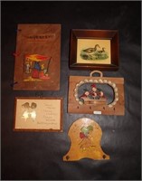 Vintage Wood Key Plaques, Guest book
