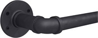 Industrial Black Curtain Rod, 144 to 168