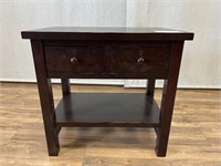 Dark Finish Dovetailed Side Table