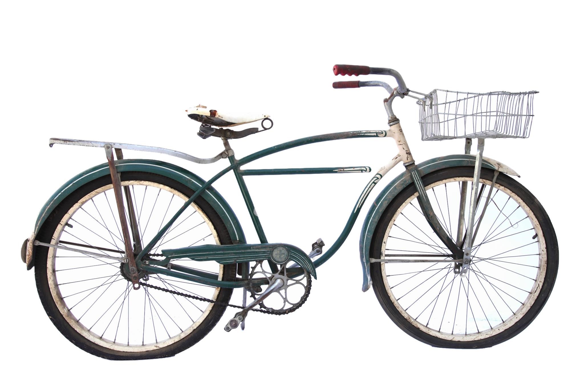 SCHWINN Vintage Green & White Straightbar Bicycle