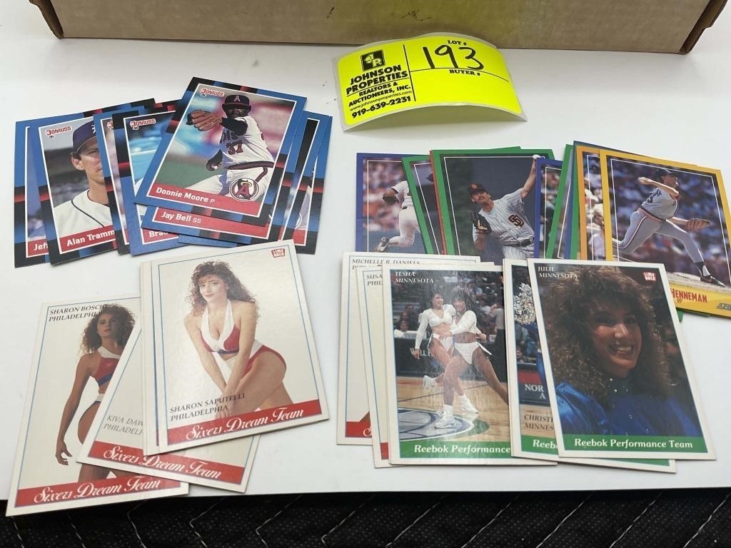 CHEERLEADING AND BASEBALL DONRUSS CARDS FLEER