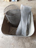 Square Wash Tub, Chicken Wire & Screen