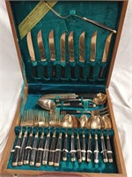 S. Samran Thailand, set 8 each knives, spoons,