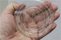 A Small Clear Glass Souvenir Plate