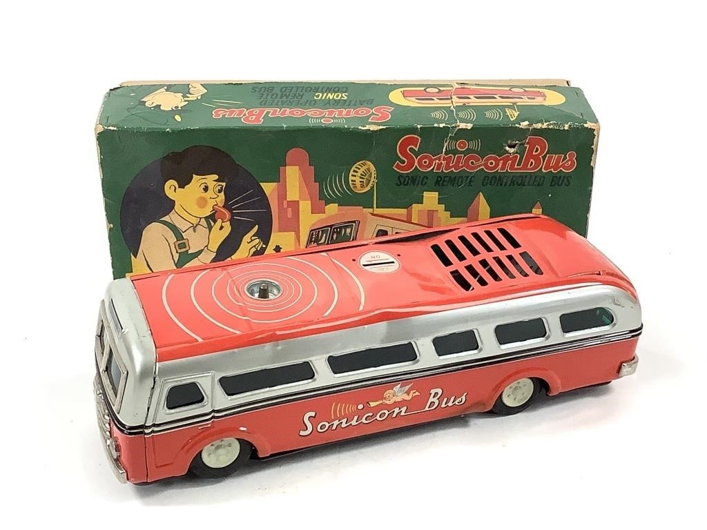 Sonicon Tin Remote Control Bus w Original Box