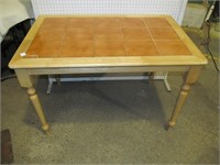 Tile top dining table