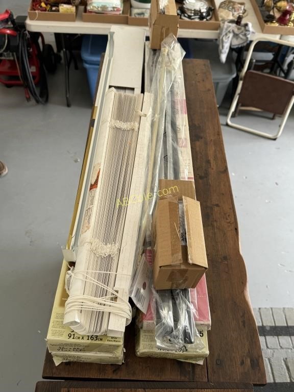 Mini Blinds and Curtain Rods ( 4 Boxes)
