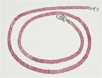 Certified Silver Pink Sapphire(36ct) Necklace