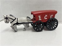 Cast Iron Horse Drawn Ice Wagon
