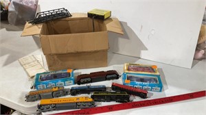 Union Pacific and other railroad cars with train