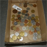 Assorted Foreign Coins & Tokens