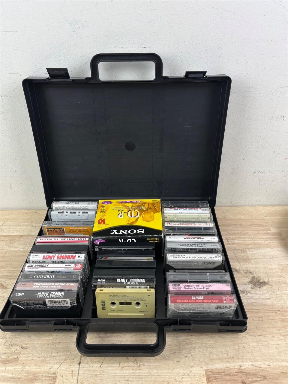 cassette tape lot with case