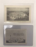 Lot of 2 Vintage Memorial Stadium Postcards