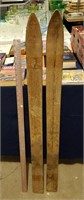 2 antique wooden MULLER Germany snow skis