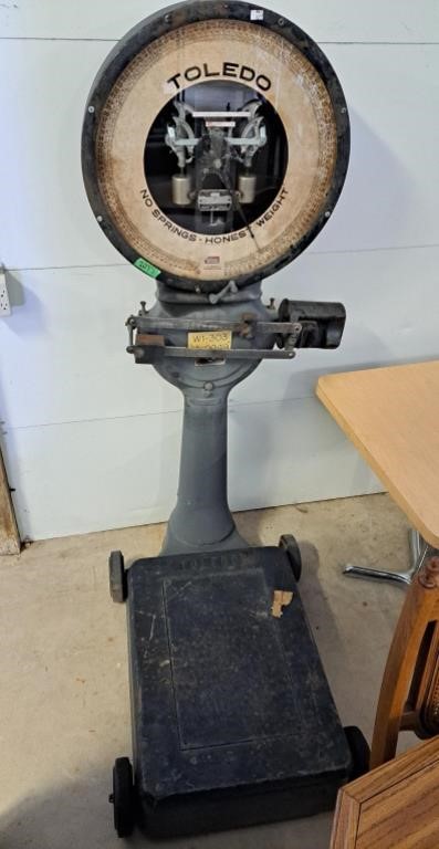 Large Toledo No Springs Honest Weight Scale. 70"