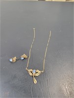 Vtg Van Dell Gold Filled Necklace and Earring