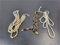 Vintage Four Strand and 2 Bead Necklaces