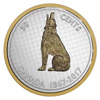 1867-2017 50c Big Coin Series: Wolf - 5 oz. Pure S