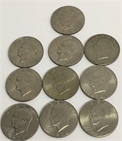 Bag Of 10 Eisenhower Dollars